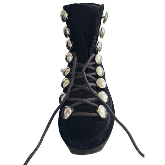 Alexander Wang Sam Lace-up Hook Platform Bootie in Black tone Women's Size 37 - Picture 5 of 11